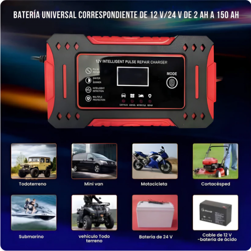 Cargador de batería inteligente 12 V